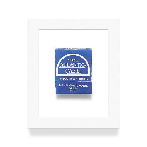 Atlantic Cafe 3 Blue Matchbook Diaries White Frame