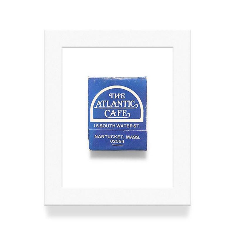 Atlantic Cafe 3 Blue Matchbook Diaries White Frame