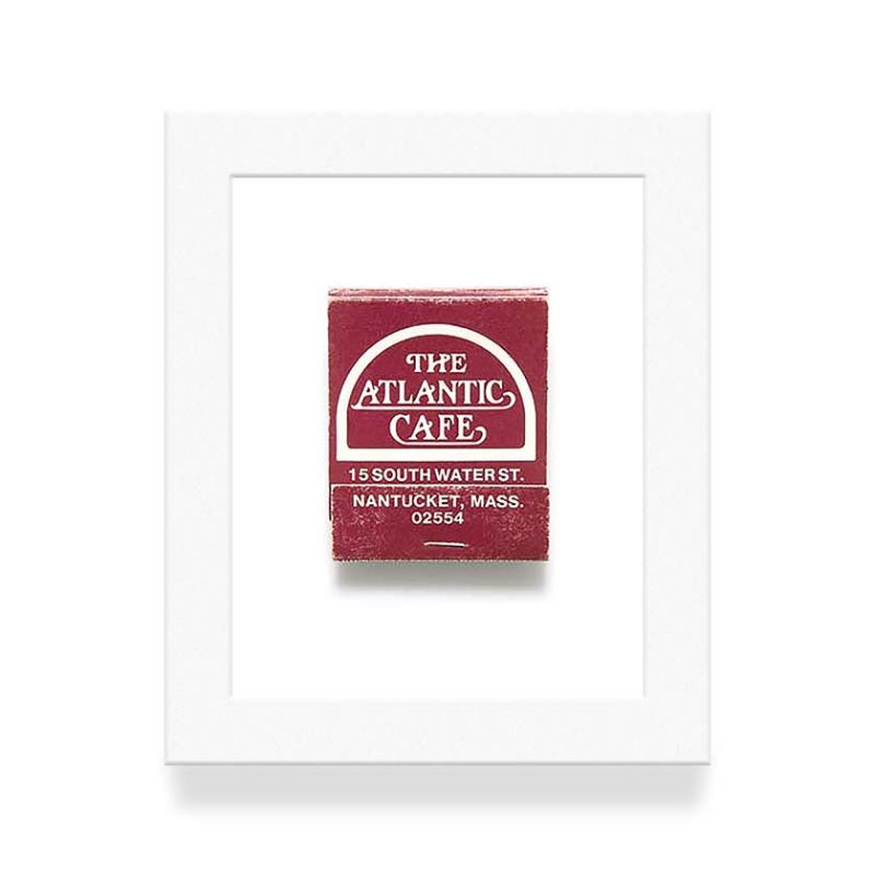 Atlantic Cafe 2 Red Matchbook Diaries White Frame