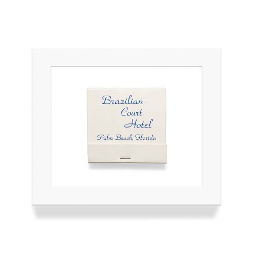 Brazilian Court Hotel 2 Matchbook Diaries White Frame