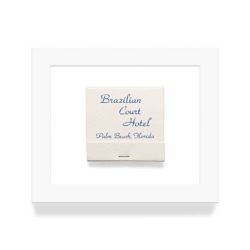 Brazilian Court Hotel 2 Matchbook Diaries White Frame