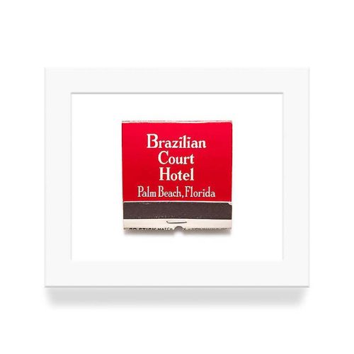 Brazlian Court Hotel Matchbook Diaries White Frame