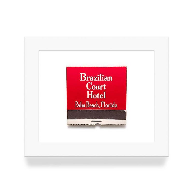 Brazlian Court Hotel Matchbook Diaries White Frame