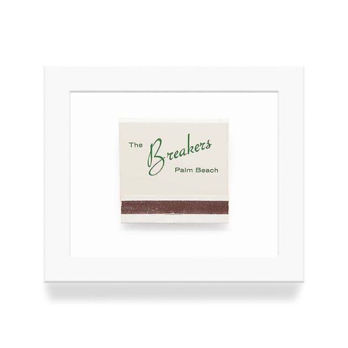 Breakers Palm Beach 1 White Matchbook Diaries White Frame