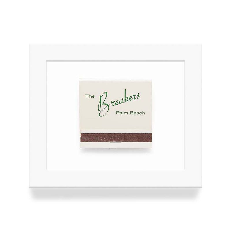 Breakers Palm Beach 1 White Matchbook Diaries White Frame