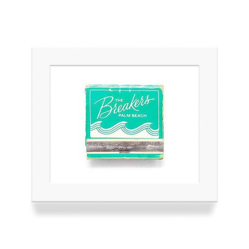 Breakers Palm Beach 2 Green Matchbook Diaries White Frame