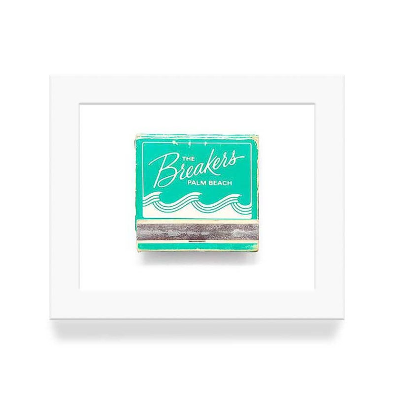 Breakers Palm Beach 2 Green Matchbook Diaries White Frame