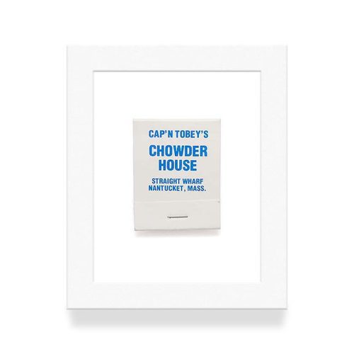 Captain Tobys 1 Blue Matchbook Diaries White Frame