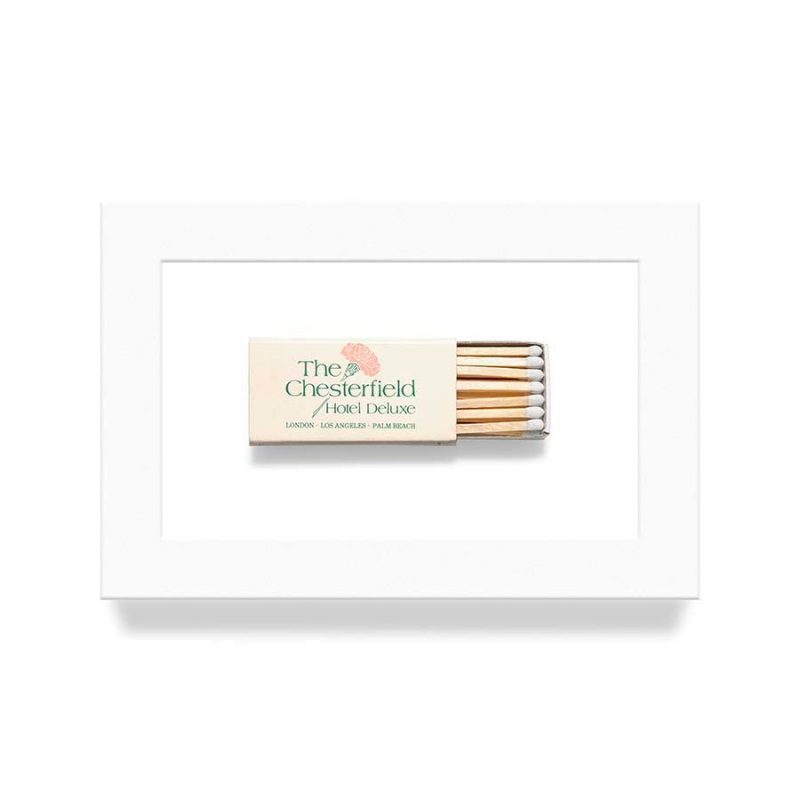 Chesterfield Hotel Palm Beach Matchbook Diaries White Frame copy