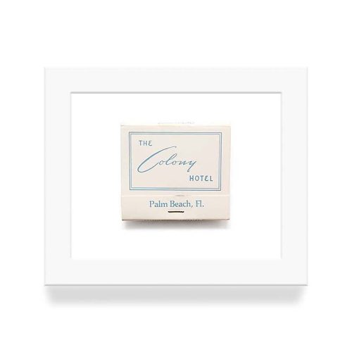 Colony Hotel 2 Matchbook Diaries White Frame