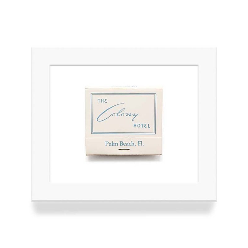 Colony Hotel 2 Matchbook Diaries White Frame