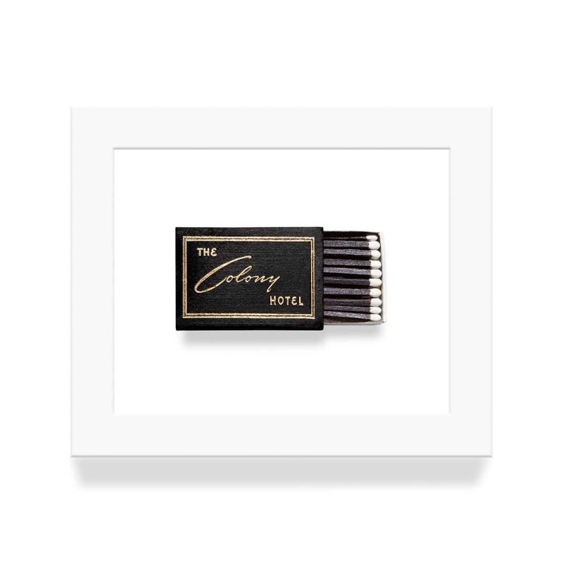 Colony Hotel 3 Palm Beach Matchbook Diaries White Frame copy