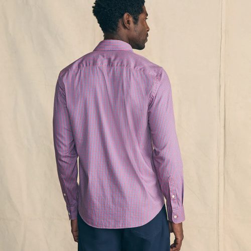 FAH1186 SP24 faherty MWC0082 BGA movement sport shirt blue rose gingham OM BACK CROP 1 1000x 26aac448 17b2 4a69 9328 afcebc6950c1