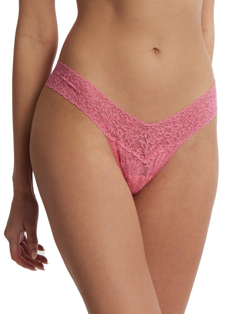 Hanky Panky Signature Lace Low Rise Thong Guava Pink GUAVA PINK View 1