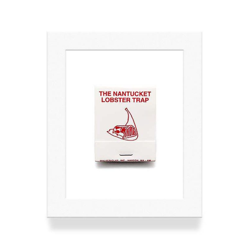 Nantucket Lobster Trap Matchbook Diaries White Frame