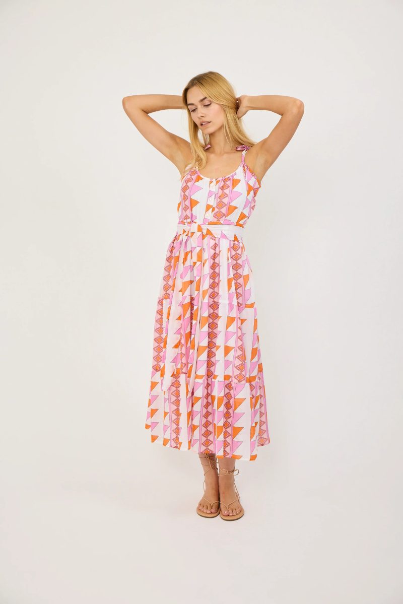 SIESTA DRESS NEON GEO 0021