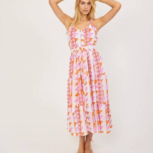 SIESTA DRESS NEON GEO 0024