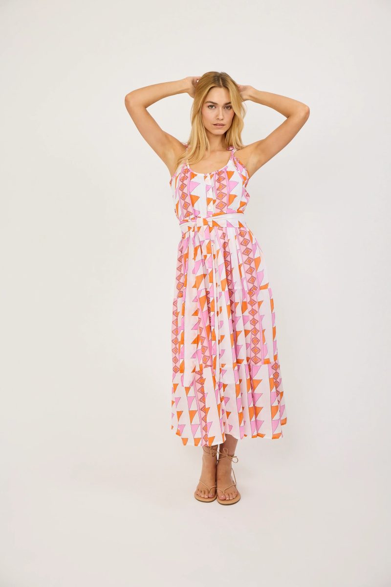 SIESTA DRESS NEON GEO 0024