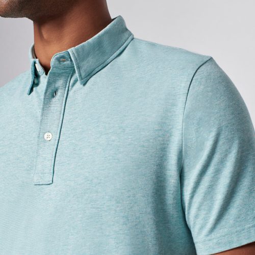 SP22faherty mens MKC0115 TML SS MOVEMENT POLO TEAL MELANGE detail 2 1000x 77000fe1 6c7f 426d 879f 60bb26afc368