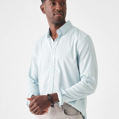 SP23 faherty mens MWS2322 TGP THE MOVEMENT SHIRT TEAL GINGHAM PLAID crop 1 1000x c092d3b0 92fb 4152 9bf6 9ada875f9c6e