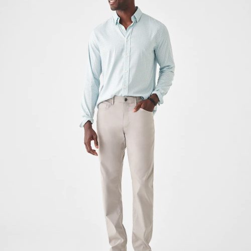 SP23 faherty mens MWS2322 TGP THE MOVEMENT SHIRT TEAL GINGHAM PLAID front 1 1000x 9e3b6996 d3c6 48b4 8cbe 8c2ad7ecfb1d