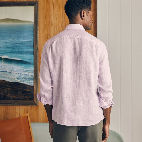 SP24 faherty MWS2410 LVM linen shirt lavender melange OM BACK CROP 1 1000x 117d58b3 969f 438a b514 7717d9c15164