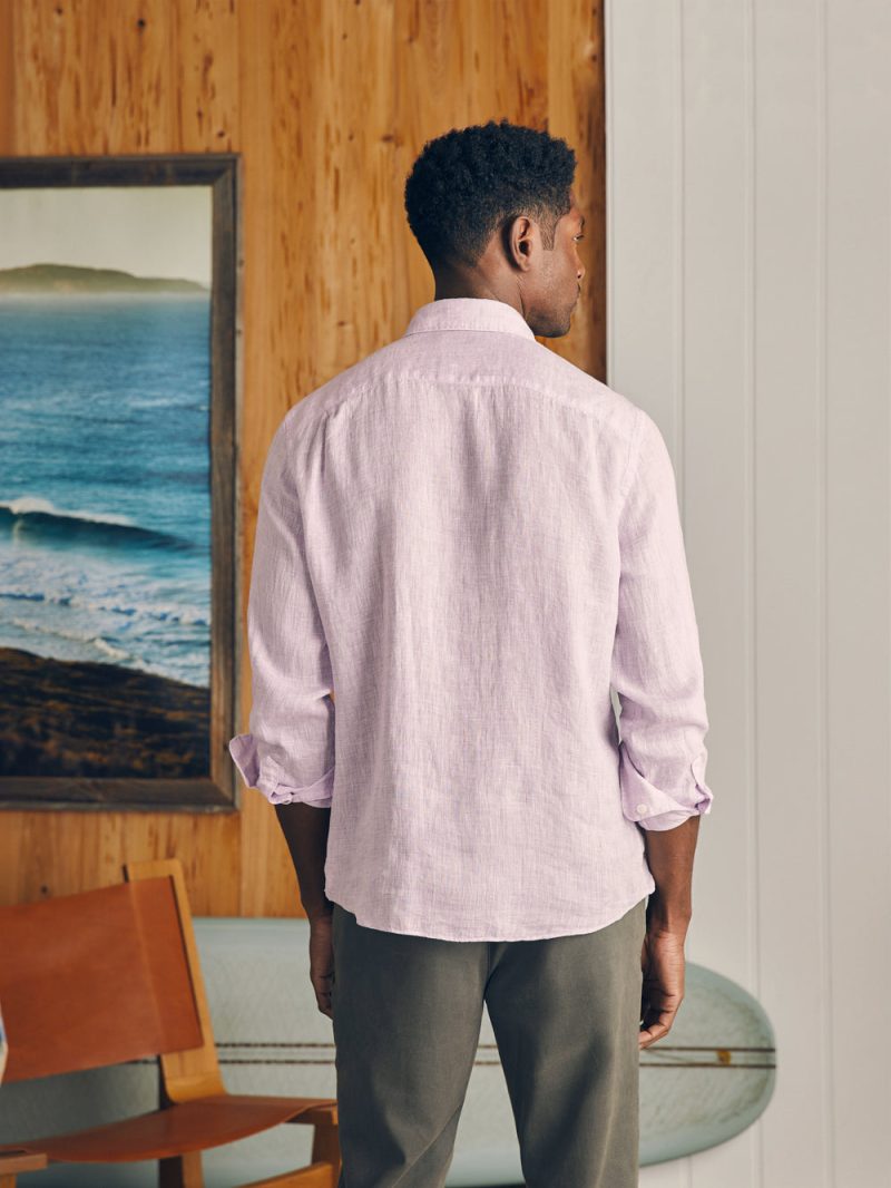 SP24 faherty MWS2410 LVM linen shirt lavender melange OM BACK CROP 1 1000x 117d58b3 969f 438a b514 7717d9c15164