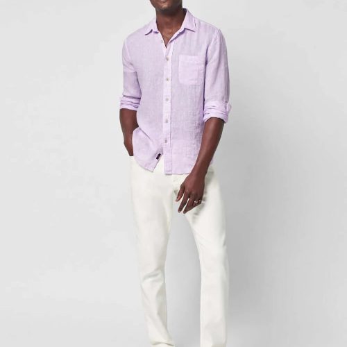 SU22 faherty mens MWC0083 LVM LINEN LAGUNA SHIRT LAVENDER MELANGE front 1 1000x 115a1a8e c0f2 4b3d a2e5 208c81b3b1af