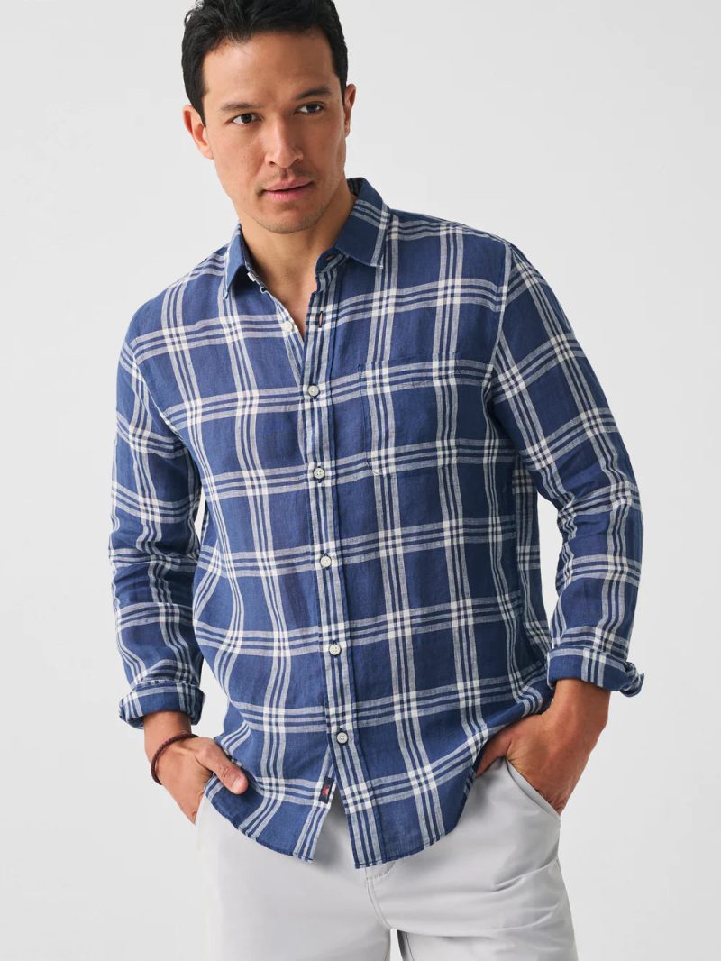 SU23 faherty mens MWS2343 JET linen laguna shirt jetty plaid crop 1 1000x 3c851e48 29a1 4375 94ab 5f456b8f95cf