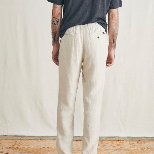 SU24 faherty MBU2412 WEA linen drawstring pant weathered sand OM BACK CROP 1 1000x a74cb704 05c8 48fd 8291 26857a380754