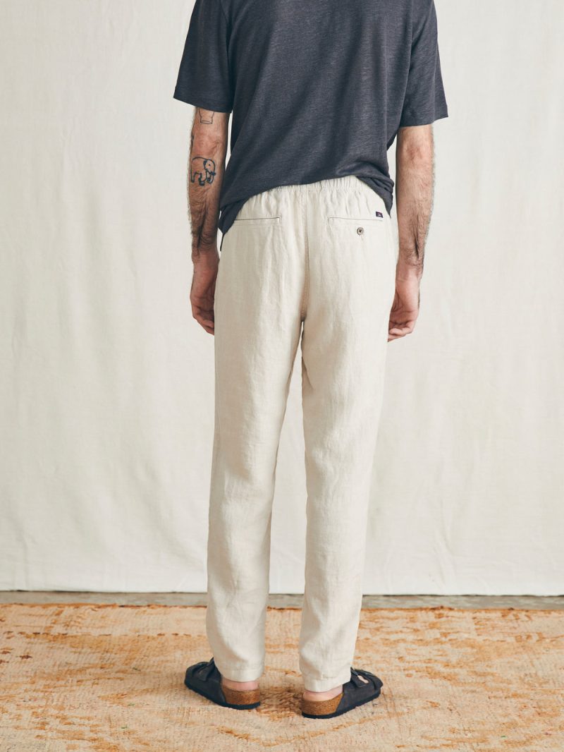 SU24 faherty MBU2412 WEA linen drawstring pant weathered sand OM BACK CROP 1 1000x a74cb704 05c8 48fd 8291 26857a380754