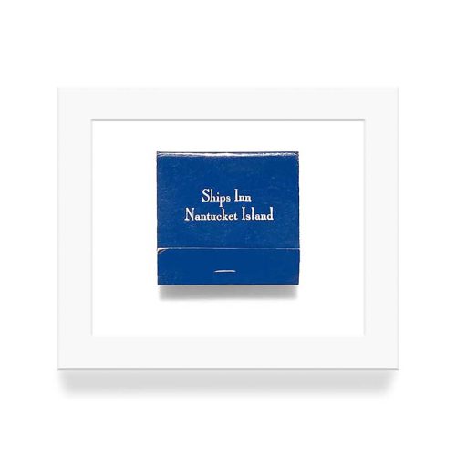 Ships Inn Blue Matchbook Diaries White Frame