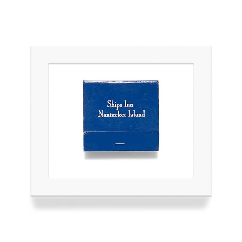 Ships Inn Blue Matchbook Diaries White Frame