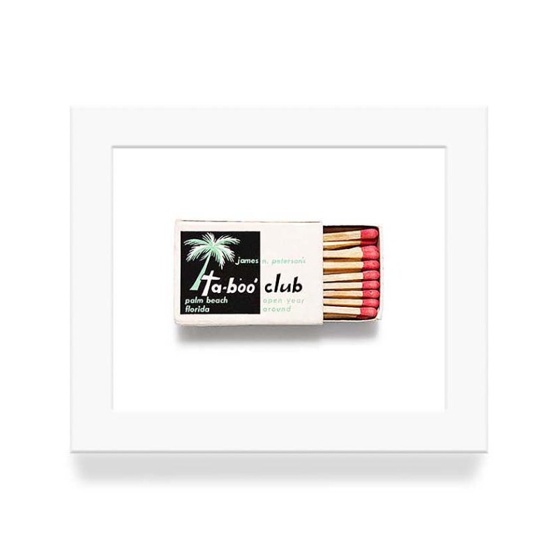 Taboo 5 Matchbook Diaries White Frame