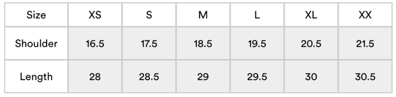 alex crane mens ola shirt size chart