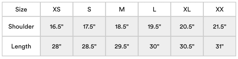 alex crane mens playa shirt size chart