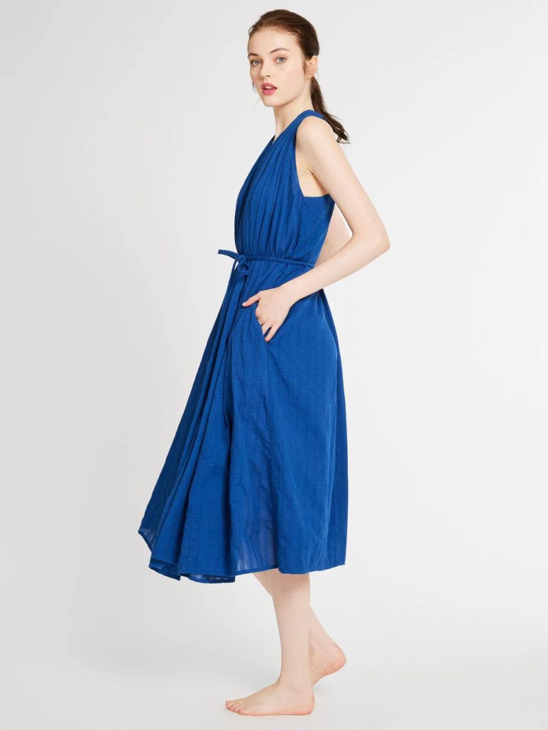 mille clothing marilyn dress in indigo 31149457211479