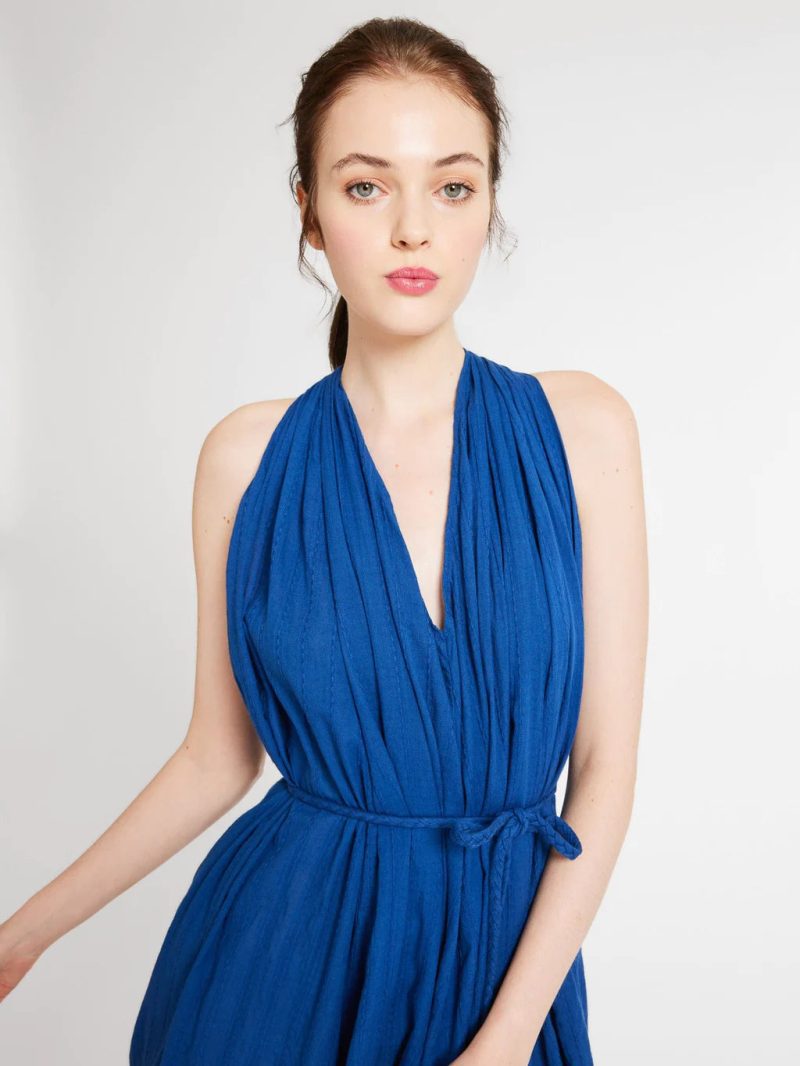 mille clothing marilyn dress in indigo 31149457244247