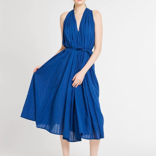 mille clothing marilyn dress in indigo 31149457506391